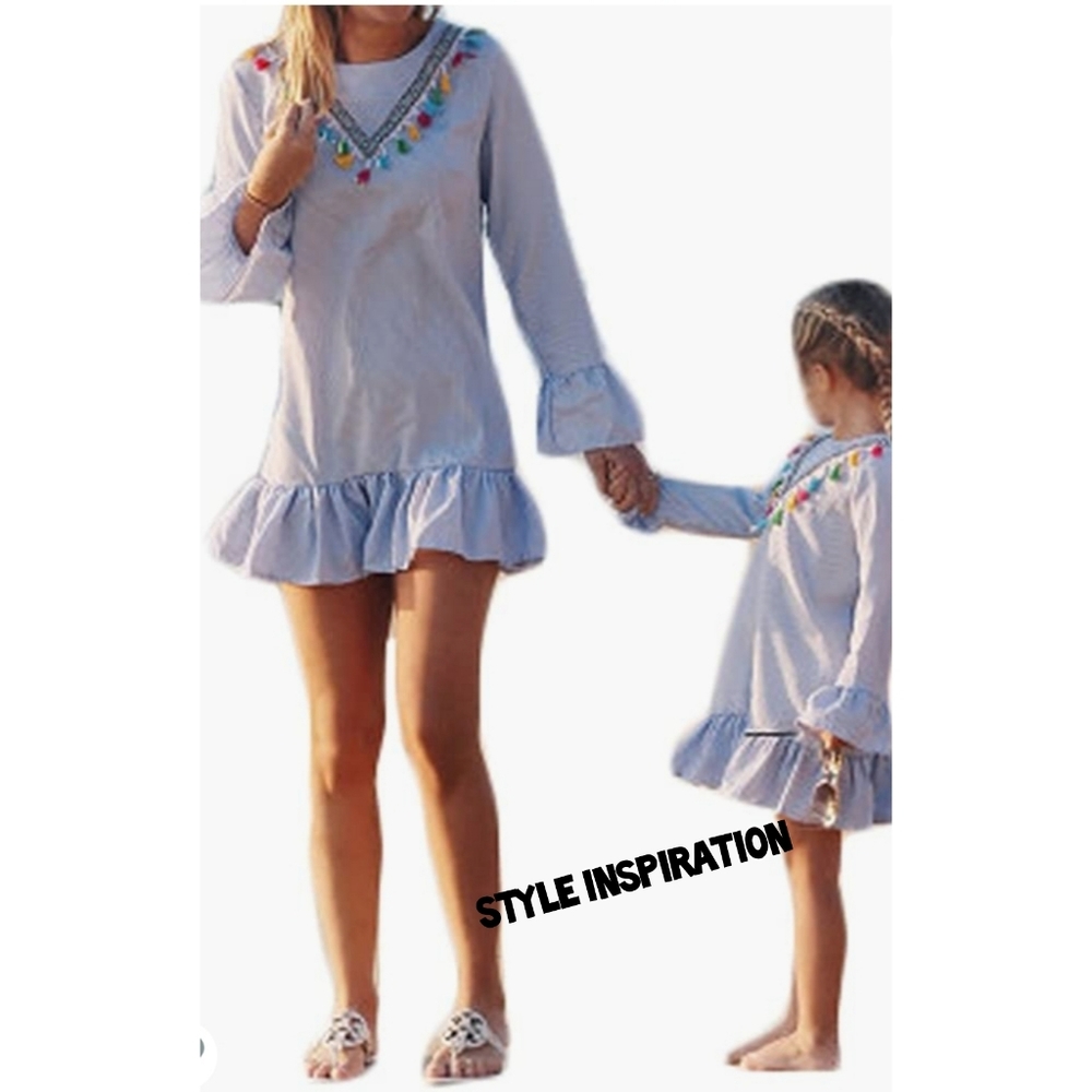 JJ's Fairyland Denim Jean Tassel Dress